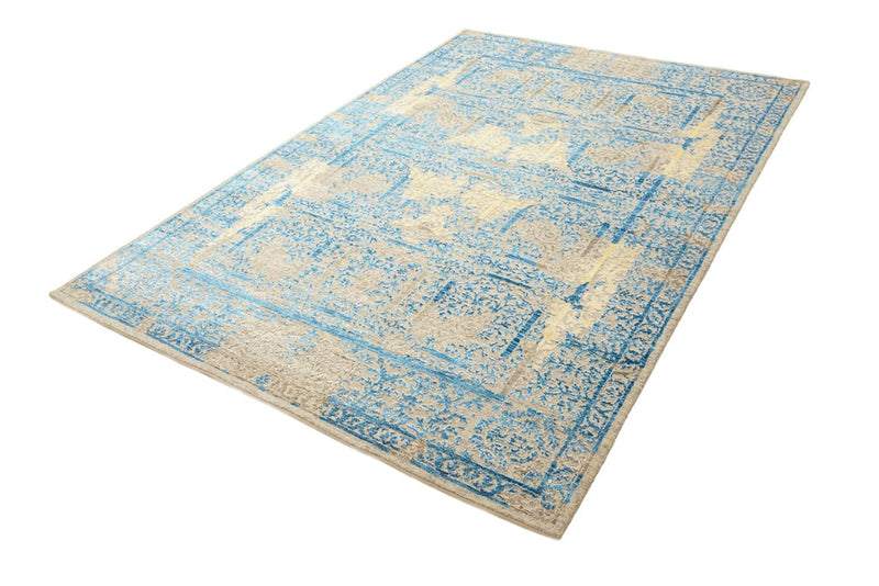 Designer tæppe - 234 x 176 cm - lyseblå