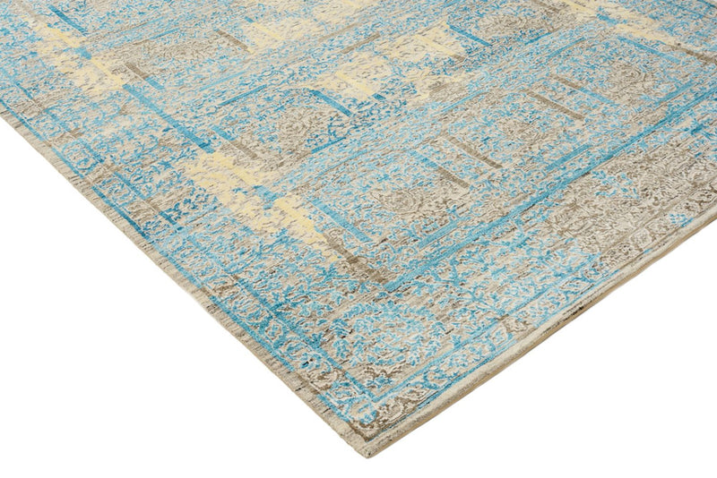 Designer tæppe - 234 x 176 cm - lyseblå