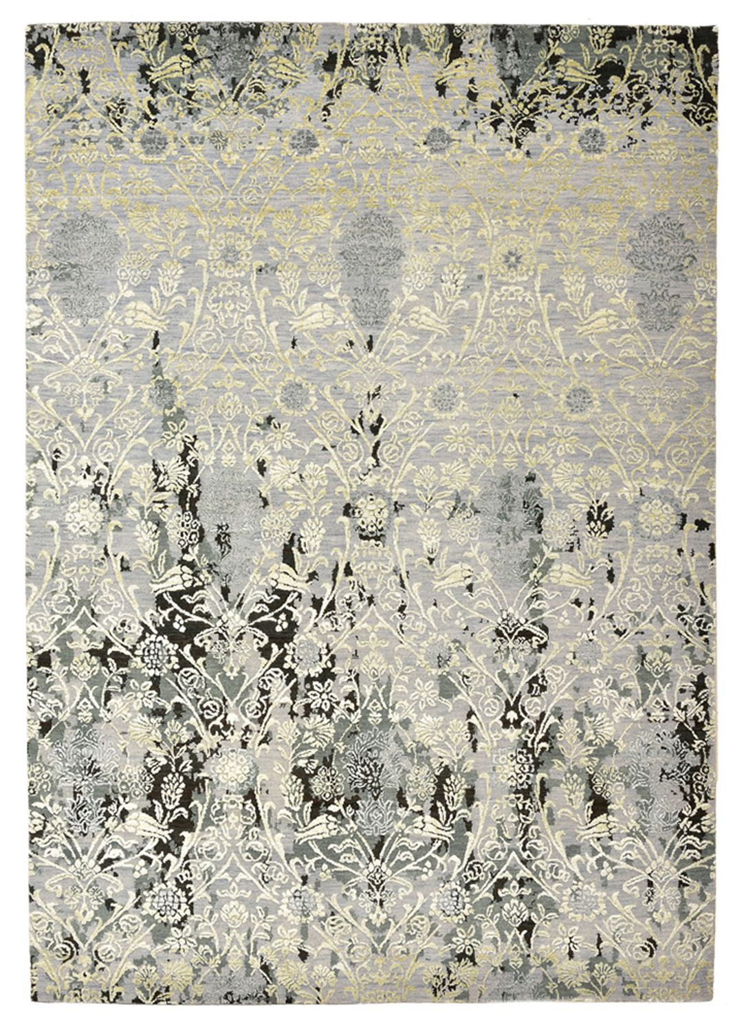 Designer tæppe - 245 x 173 cm - lysegrå