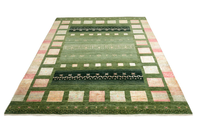 Gabbeh-tæppe - Loribaft Indus - 238 x 173 cm - grøn