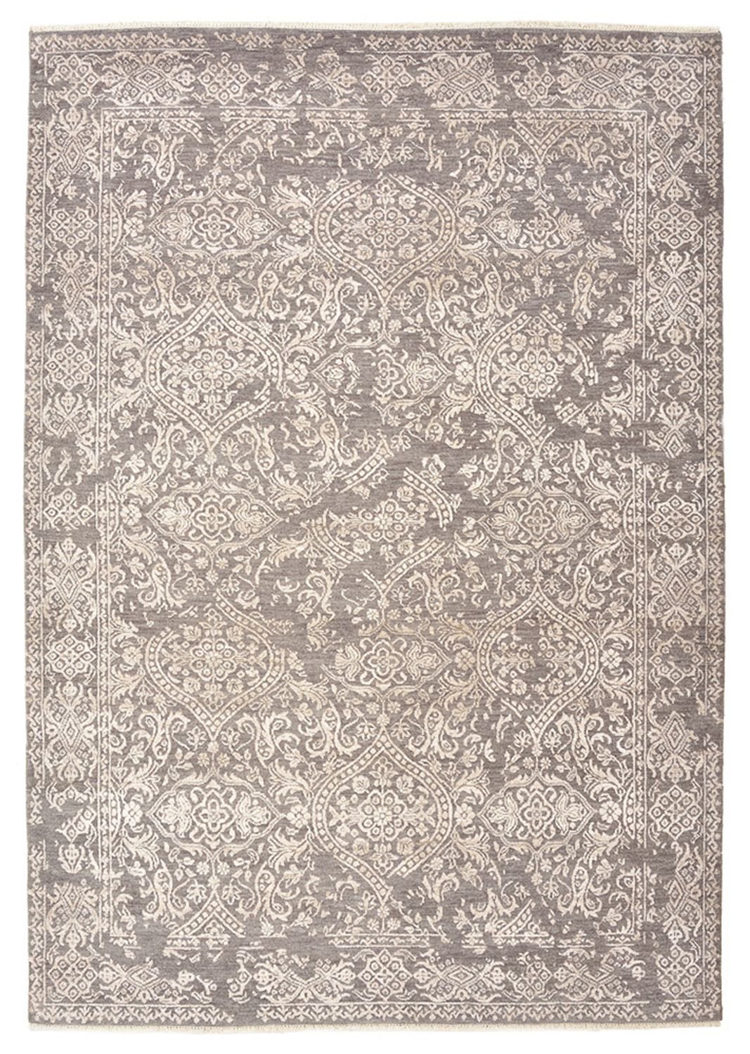 Designer tæppe - 215 x 152 cm - lysegrå