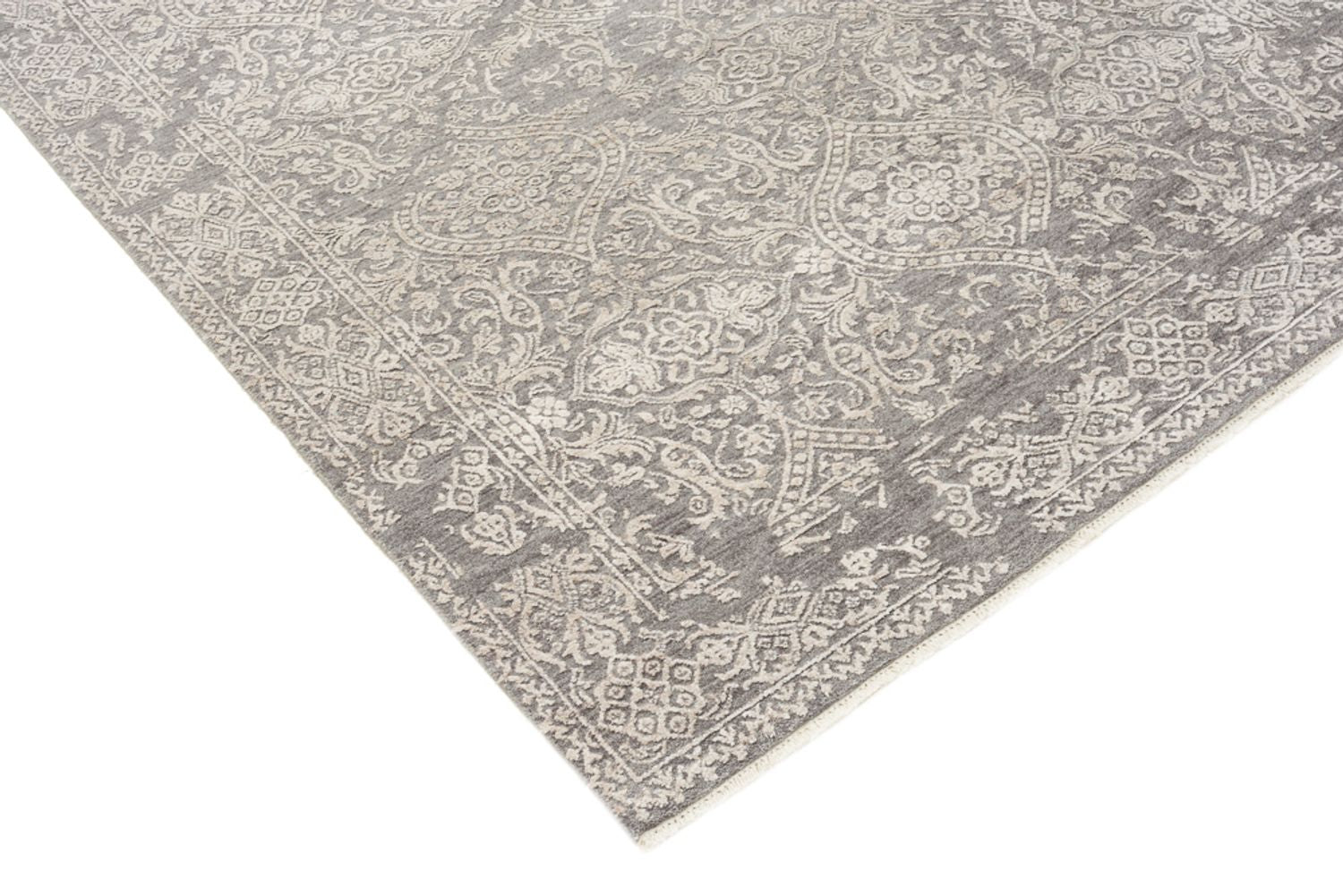 Designer tæppe - 215 x 152 cm - lysegrå