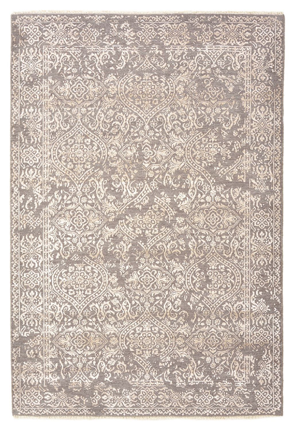 Designer tæppe - 181 x 124 cm - lysegrå
