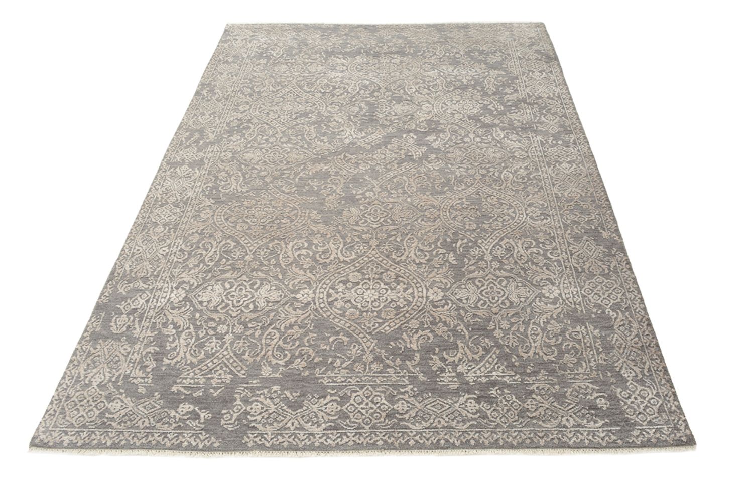 Designer tæppe - 181 x 124 cm - lysegrå