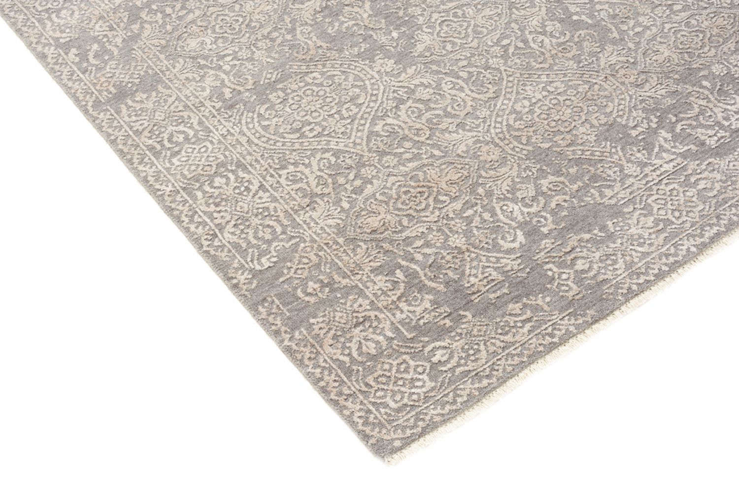 Designer tæppe - 181 x 124 cm - lysegrå
