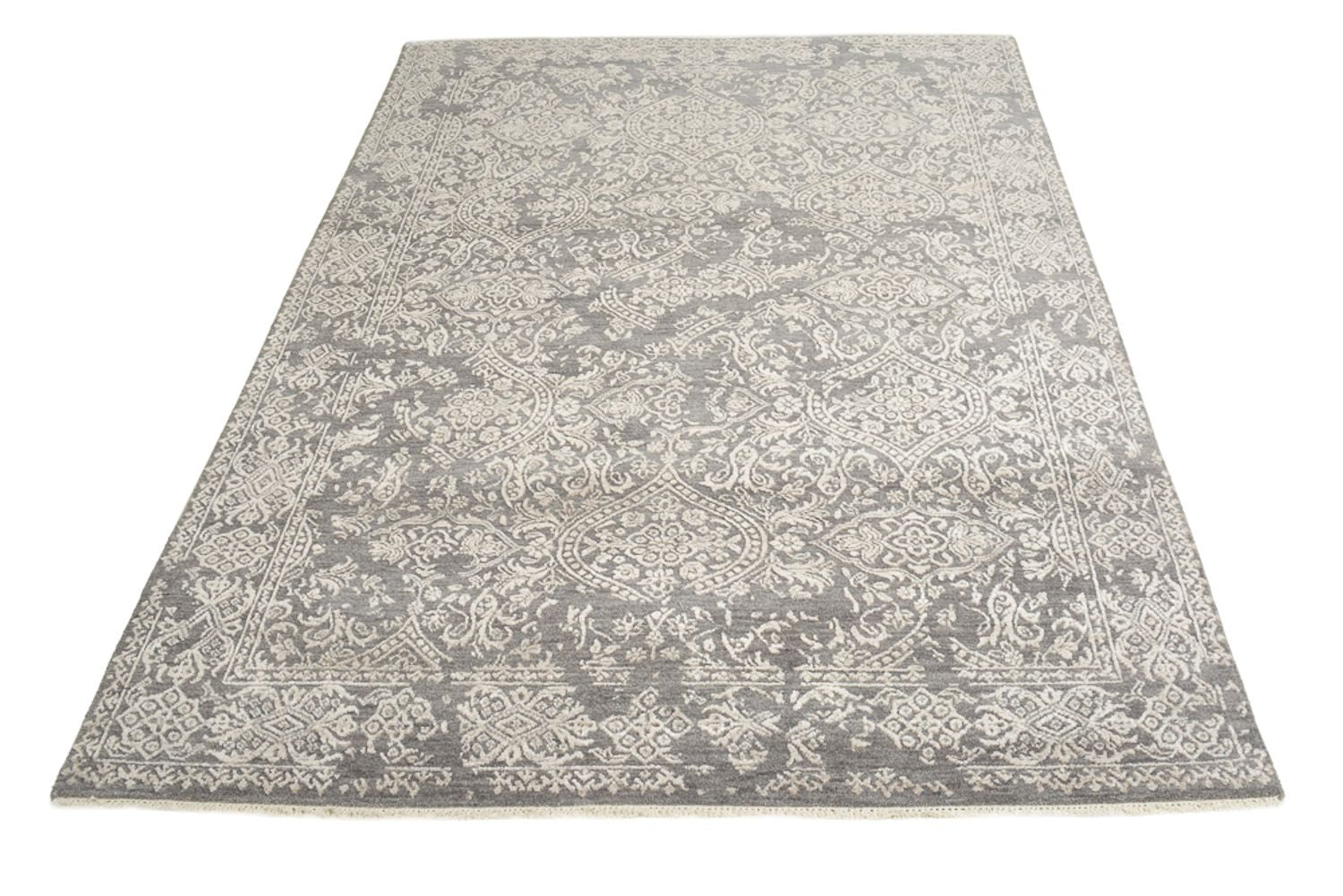 Designer tæppe - 181 x 124 cm - lysegrå