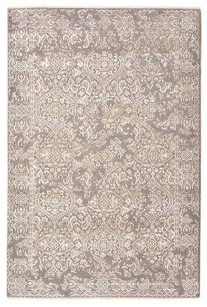 Designer tæppe - 184 x 124 cm - lysegrå