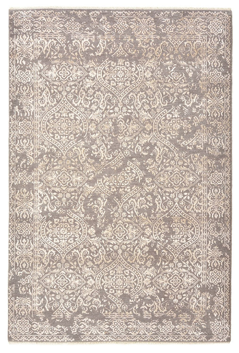 Designer tæppe - 184 x 124 cm - lysegrå