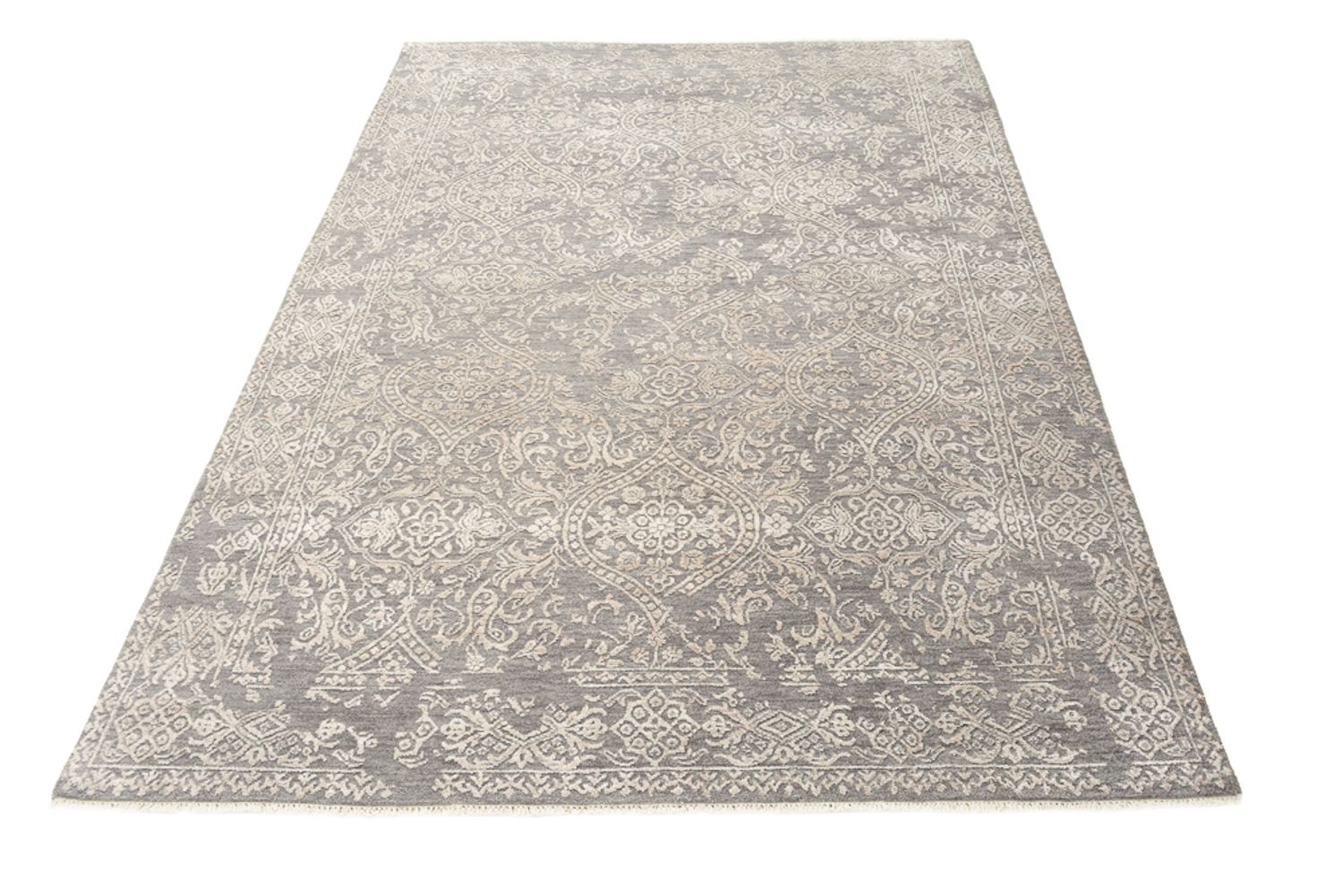 Designer tæppe - 184 x 124 cm - lysegrå