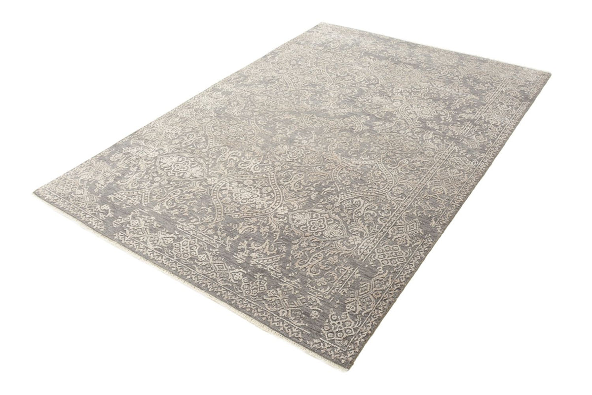 Designer tæppe - 184 x 124 cm - lysegrå