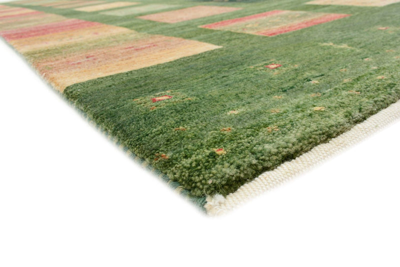 Gabbeh-tæppe - Loribaft Indus - 302 x 248 cm - grøn