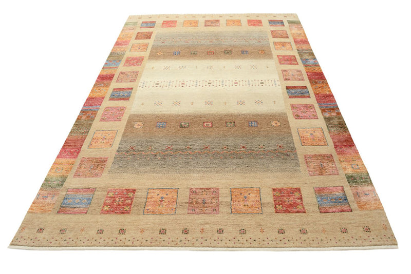 Gabbeh-tæppe - Loribaft Indus - 255 x 173 cm - mørk beige