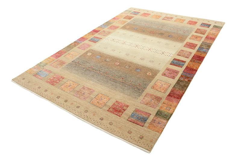 Gabbeh-tæppe - Loribaft Indus - 255 x 173 cm - mørk beige