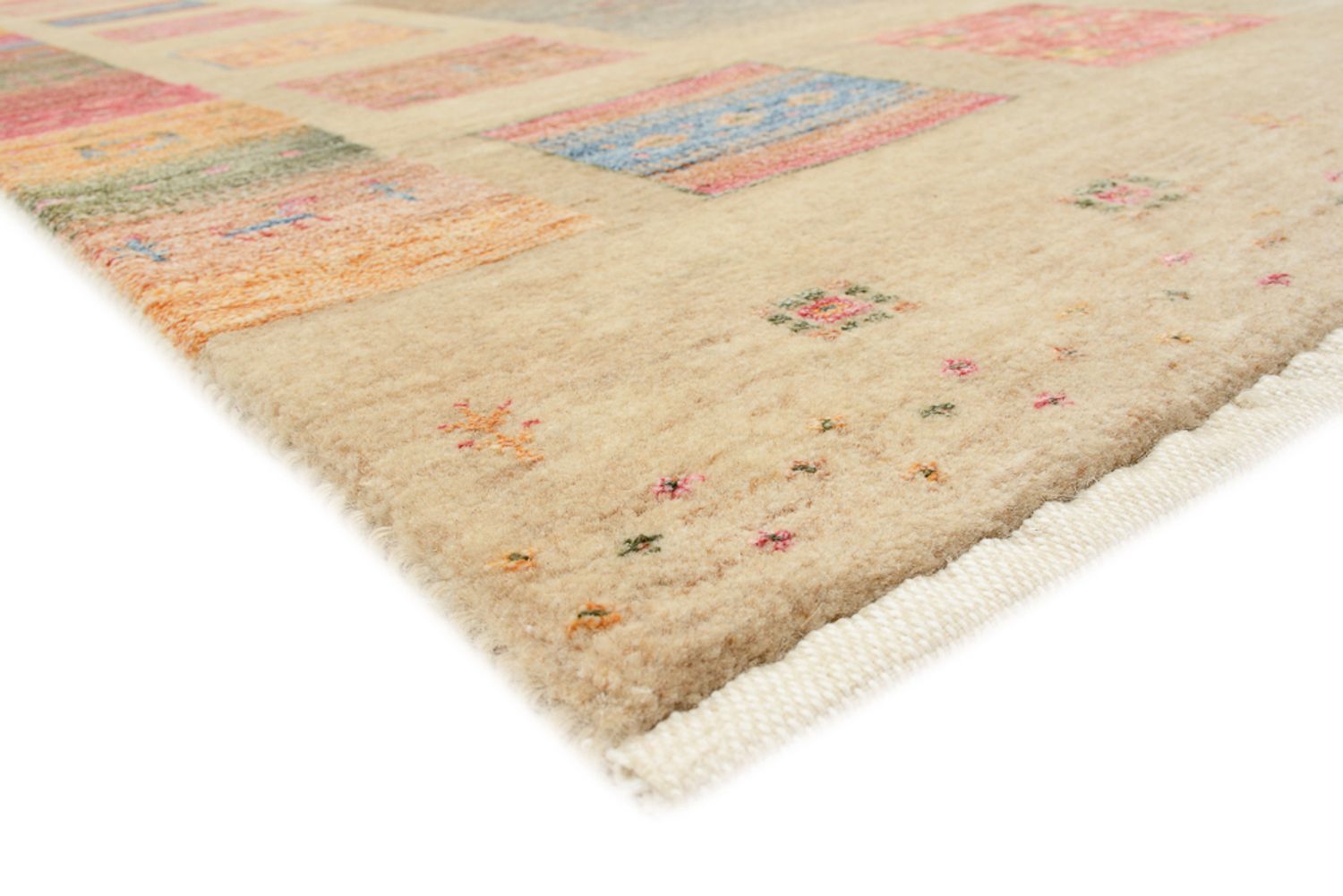 Gabbeh-tæppe - Loribaft Indus - 255 x 173 cm - mørk beige