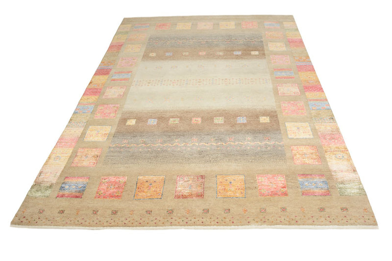 Gabbeh-tæppe - Loribaft Indus - 255 x 173 cm - mørk beige
