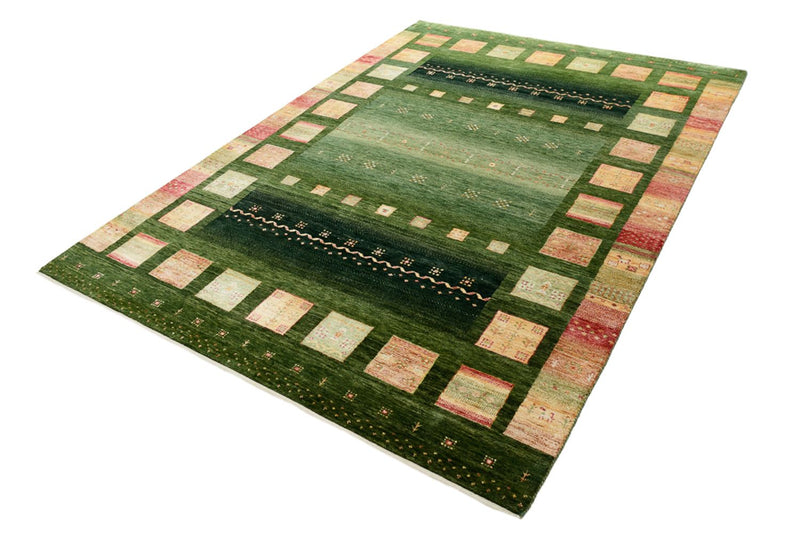 Gabbeh-tæppe - Loribaft Indus - 245 x 178 cm - grøn