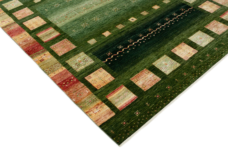 Gabbeh-tæppe - Loribaft Indus - 245 x 178 cm - grøn