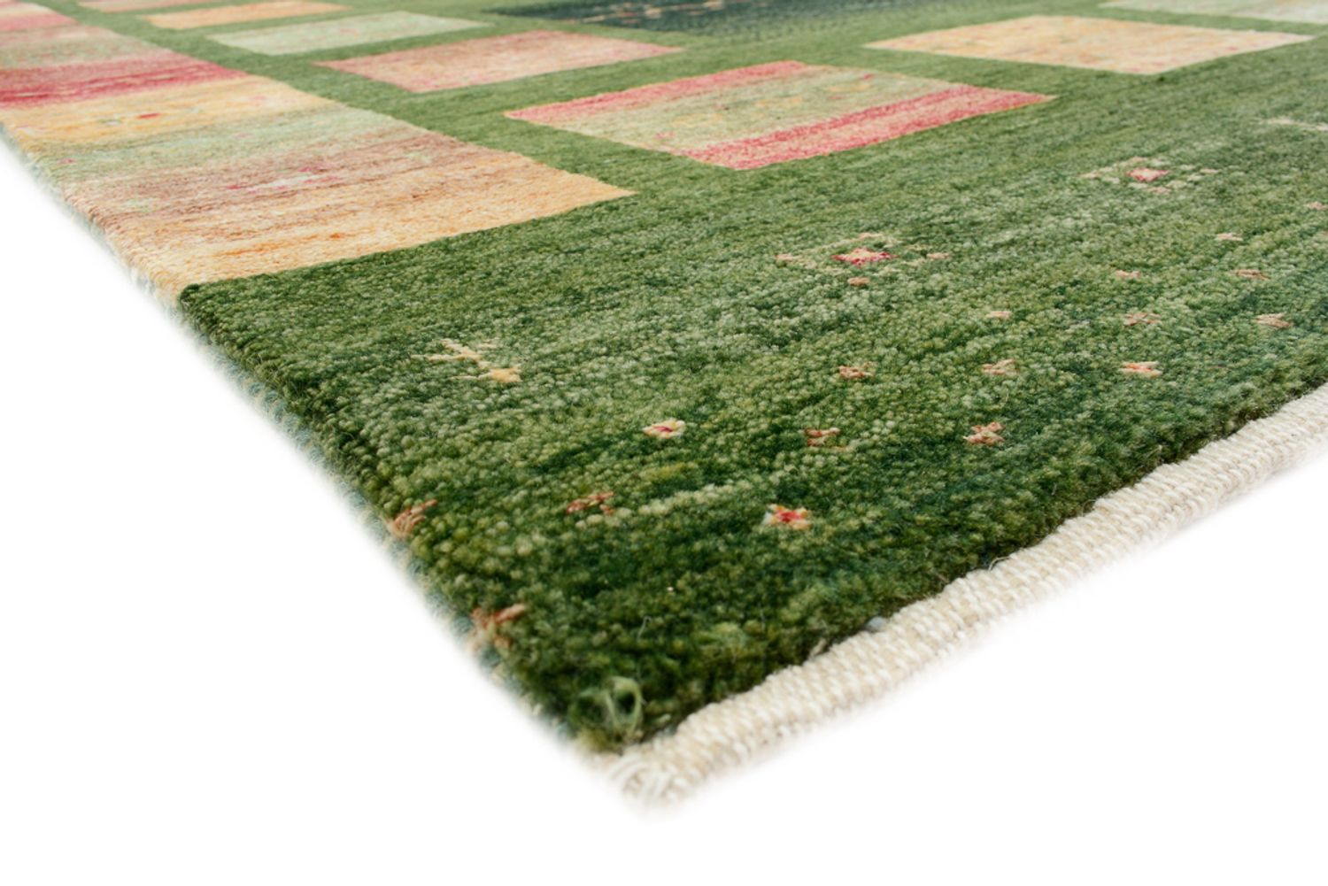 Gabbeh-tæppe - Loribaft Indus - 308 x 205 cm - grøn
