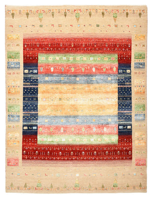 Gabbeh-tæppe - Loribaft Indus - 207 x 156 cm - flerfarvet