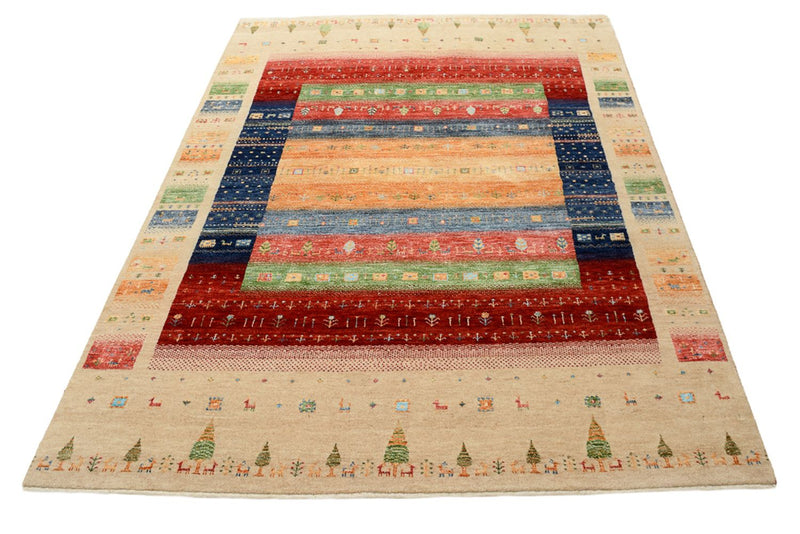 Gabbeh-tæppe - Loribaft Indus - 207 x 156 cm - flerfarvet