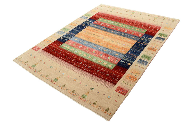 Gabbeh-tæppe - Loribaft Indus - 207 x 156 cm - flerfarvet