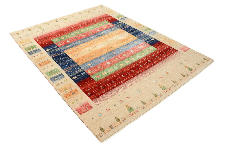 Gabbeh-tæppe - Loribaft Indus - 207 x 156 cm - flerfarvet