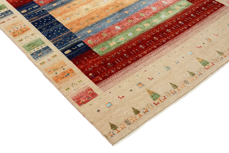 Gabbeh-tæppe - Loribaft Indus - 207 x 156 cm - flerfarvet