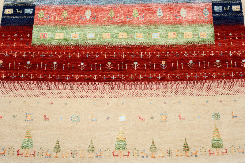 Gabbeh-tæppe - Loribaft Indus - 207 x 156 cm - flerfarvet
