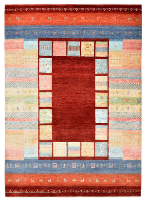 Gabbeh-tæppe - Loribaft Indus - 242 x 176 cm - flerfarvet