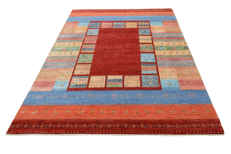 Gabbeh-tæppe - Loribaft Indus - 242 x 176 cm - flerfarvet