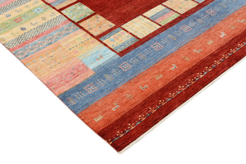 Gabbeh-tæppe - Loribaft Indus - 242 x 176 cm - flerfarvet