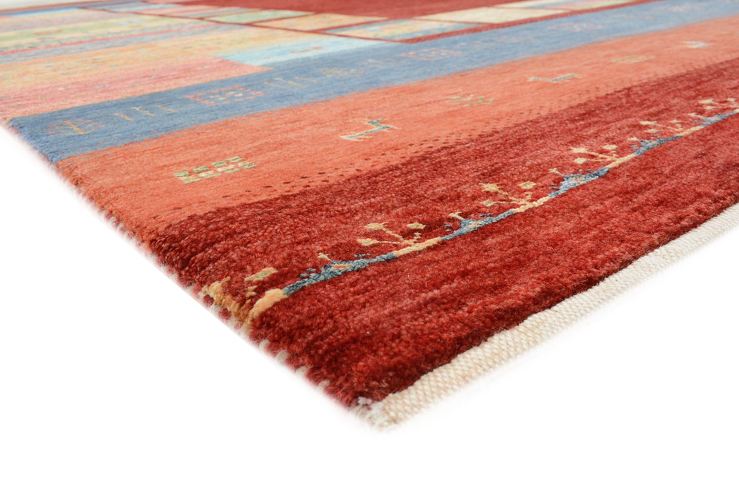 Gabbeh-tæppe - Loribaft Indus - 242 x 176 cm - flerfarvet