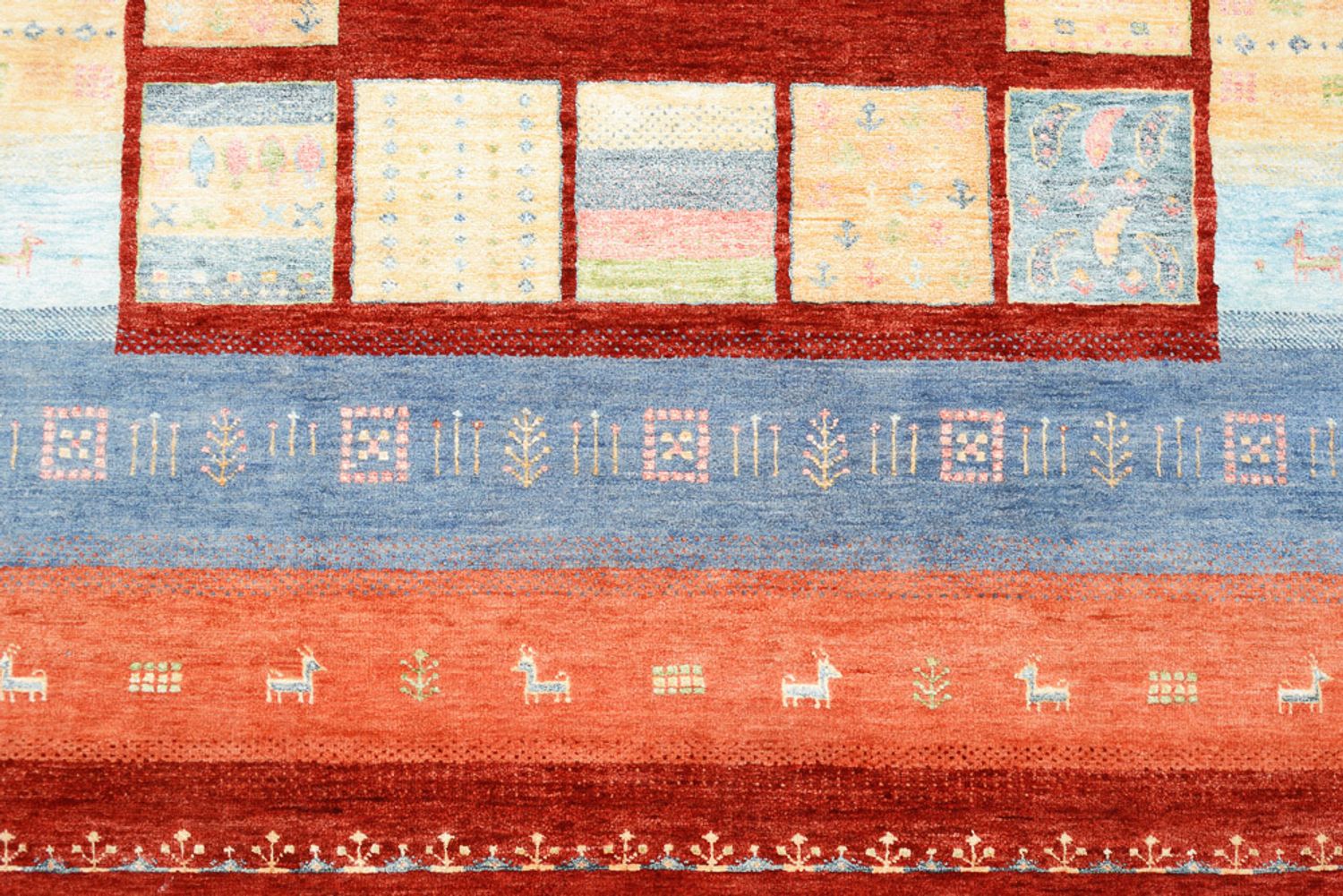 Gabbeh-tæppe - Loribaft Indus - 242 x 176 cm - flerfarvet