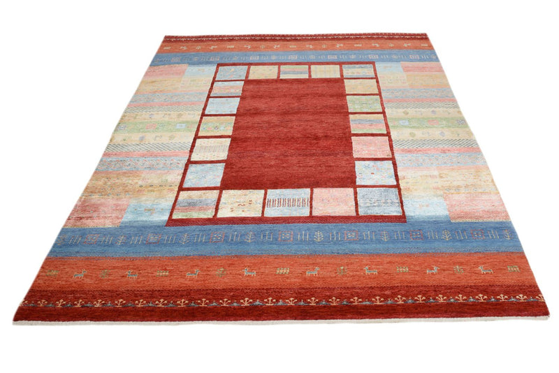Gabbeh-tæppe - Loribaft Indus - 242 x 176 cm - flerfarvet