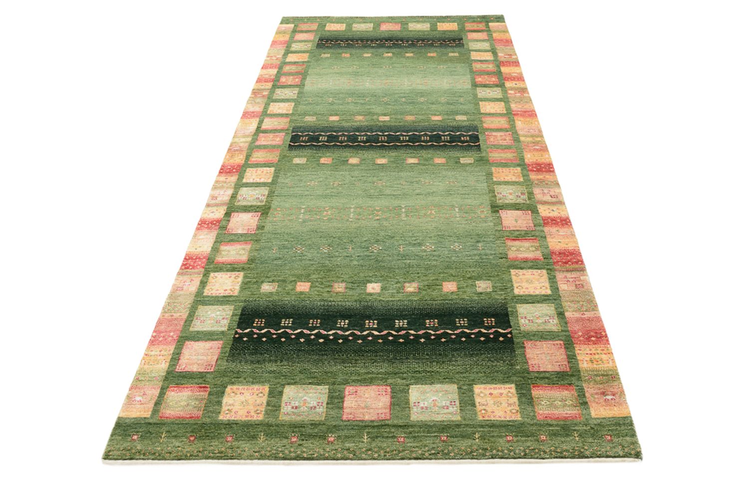 Løber Gabbeh-tæppe - Loribaft Indus - 301 x 129 cm - flerfarvet