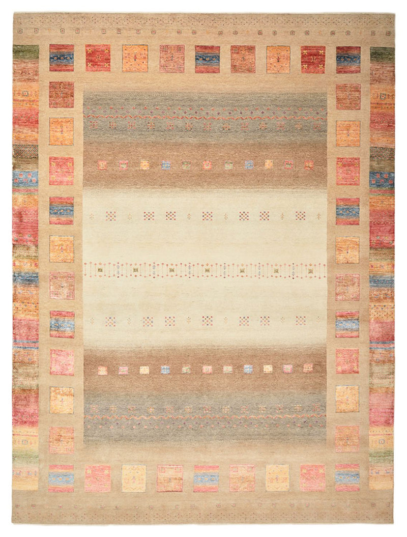 Gabbeh-tæppe - Loribaft Indus - 400 x 301 cm - flerfarvet