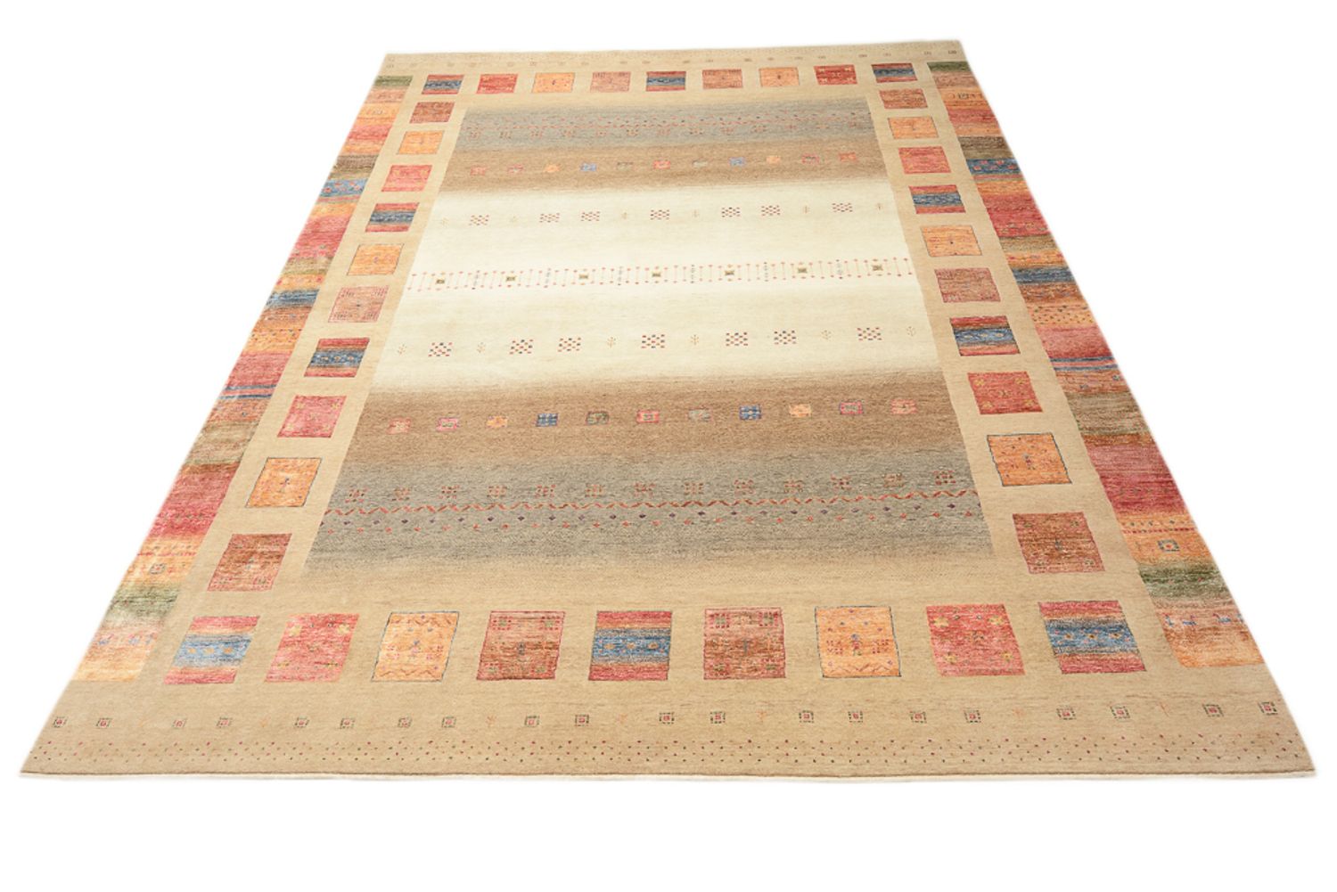 Gabbeh-tæppe - Loribaft Indus - 400 x 301 cm - flerfarvet