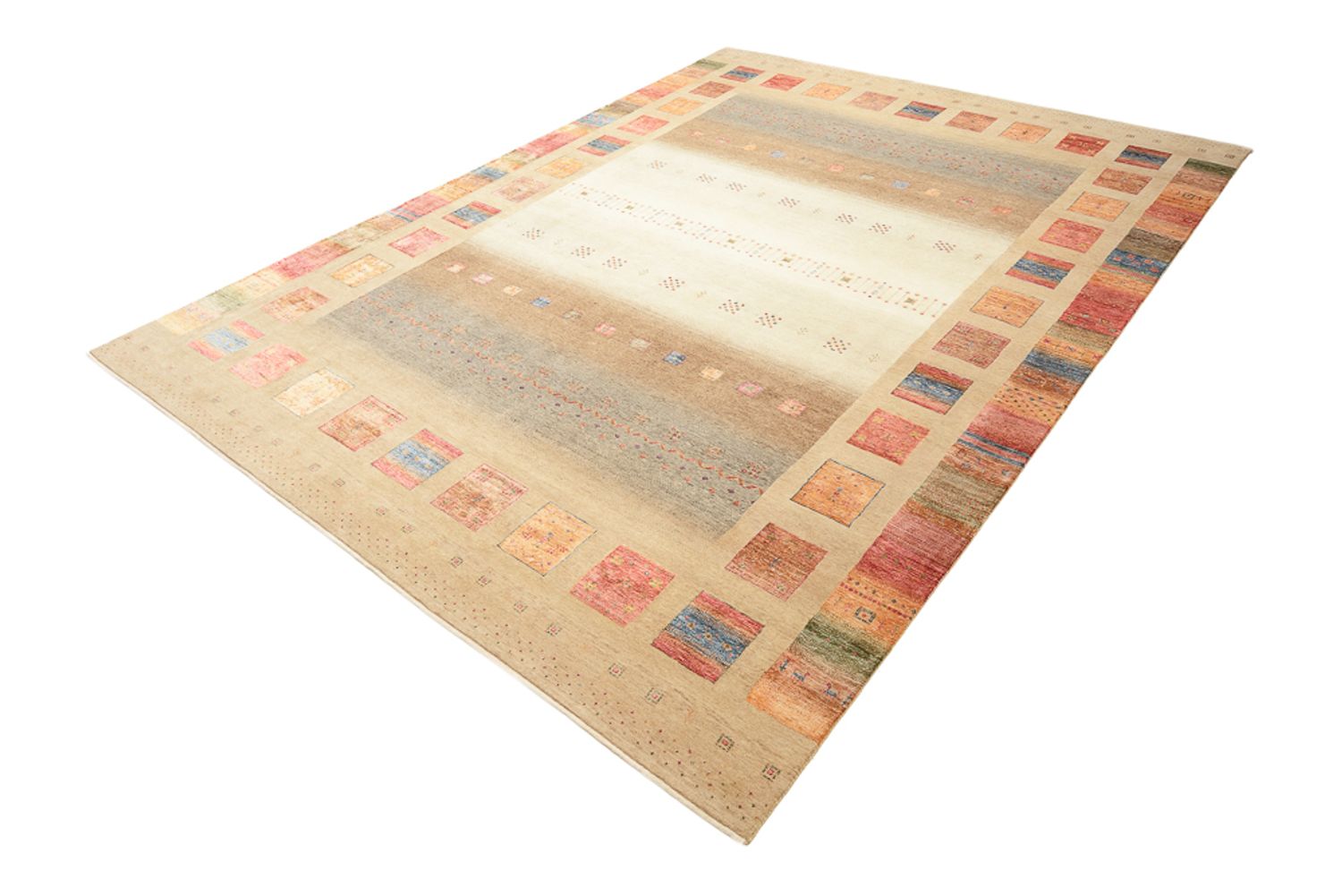 Gabbeh-tæppe - Loribaft Indus - 400 x 301 cm - flerfarvet
