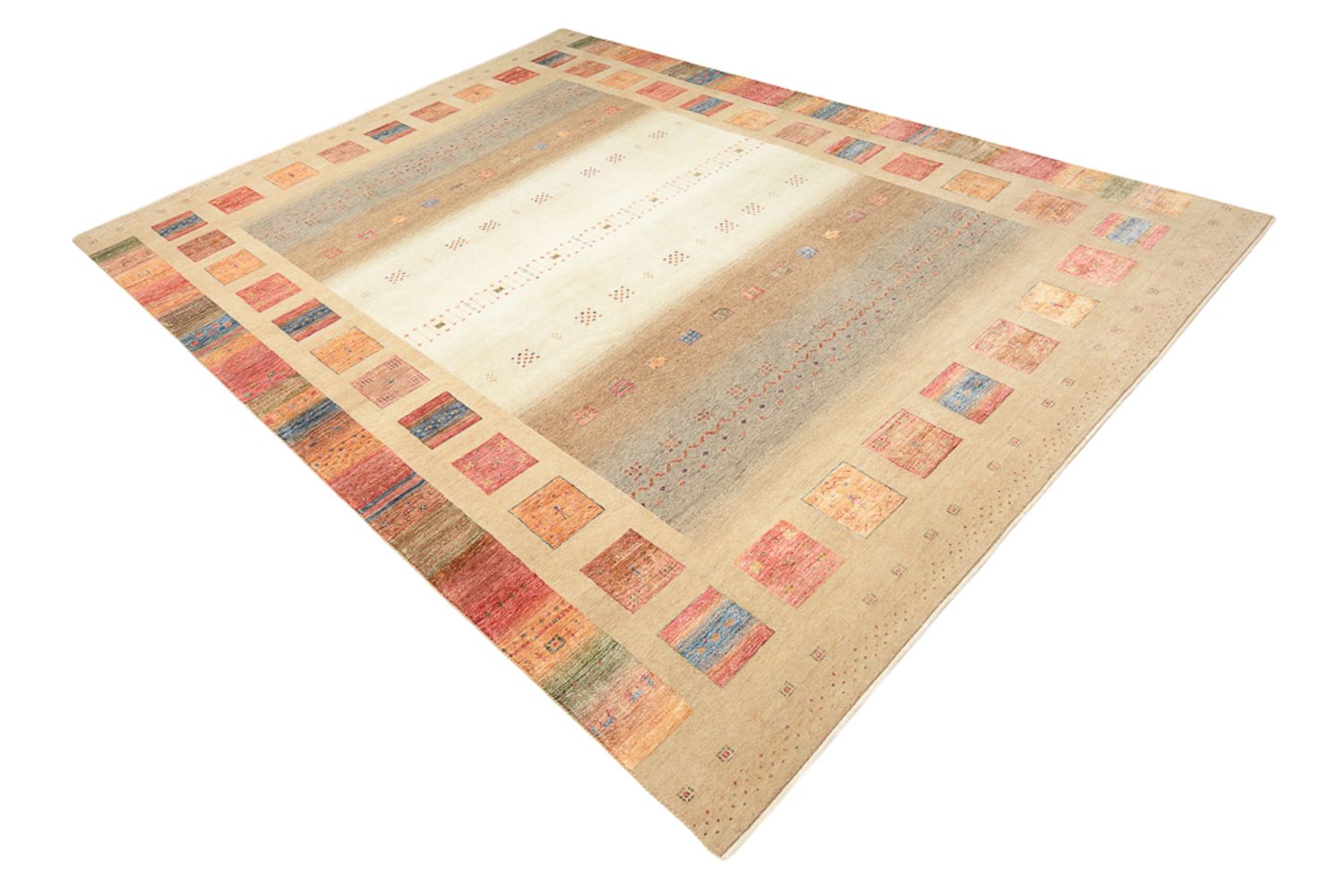 Gabbeh-tæppe - Loribaft Indus - 400 x 301 cm - flerfarvet