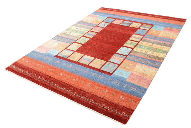 Gabbeh-tæppe - Loribaft Indus - 241 x 178 cm - flerfarvet