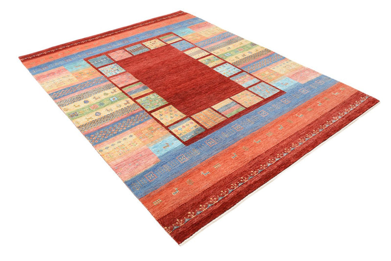 Gabbeh-tæppe - Loribaft Indus - 241 x 178 cm - flerfarvet