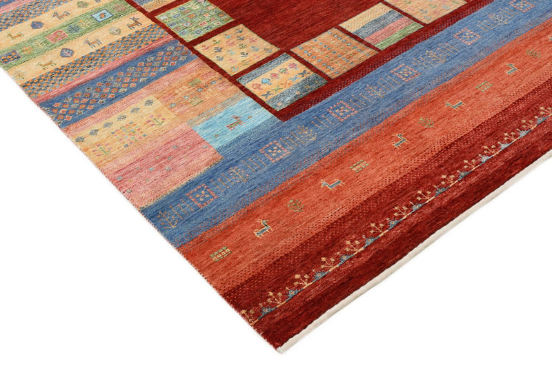 Gabbeh-tæppe - Loribaft Indus - 241 x 178 cm - flerfarvet