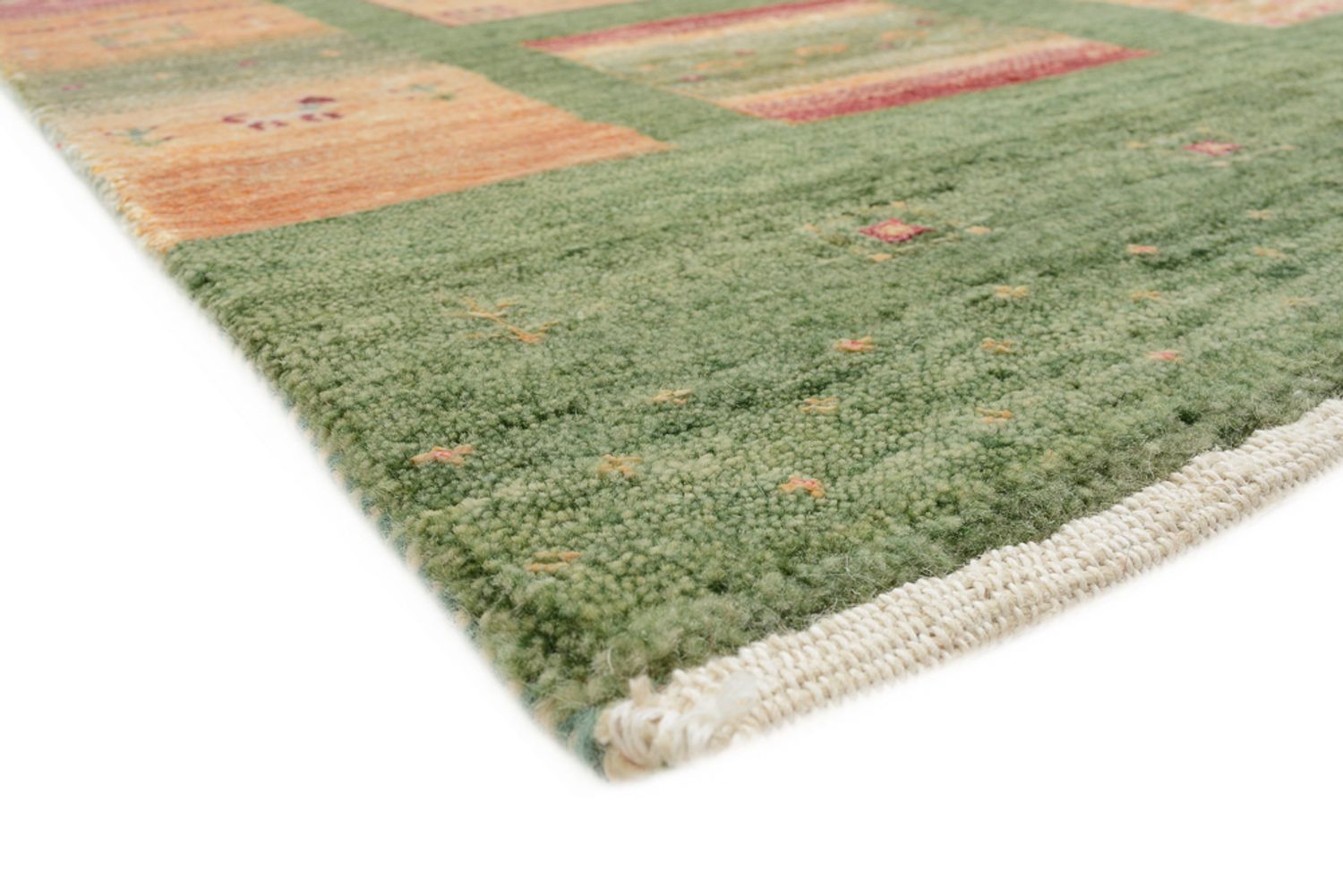 Gabbeh-tæppe - Loribaft Indus - 259 x 208 cm - grøn