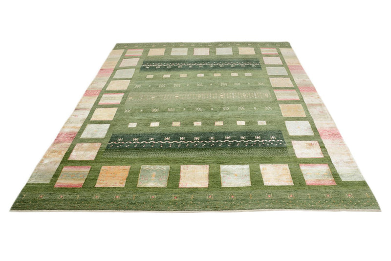 Gabbeh-tæppe - Loribaft Indus - 259 x 208 cm - grøn