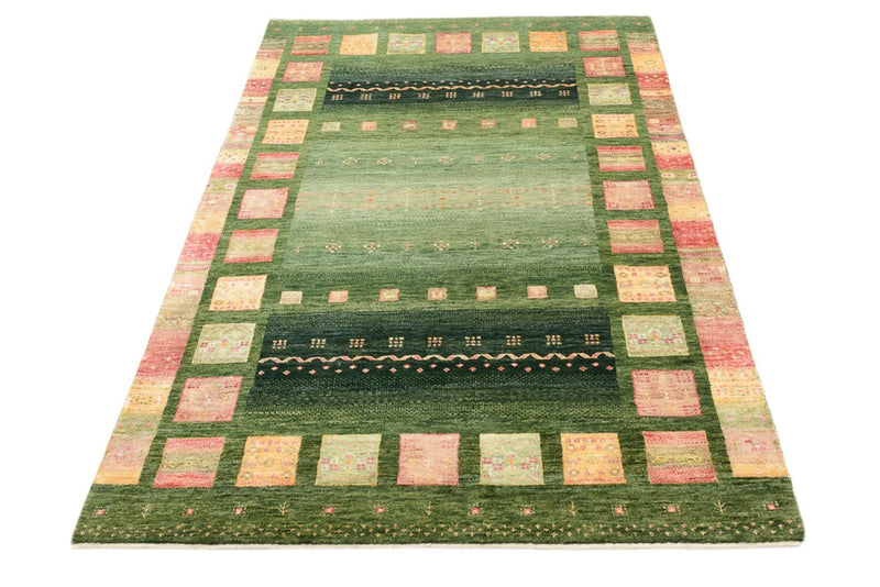 Gabbeh-tæppe - Loribaft Indus - 183 x 127 cm - grøn