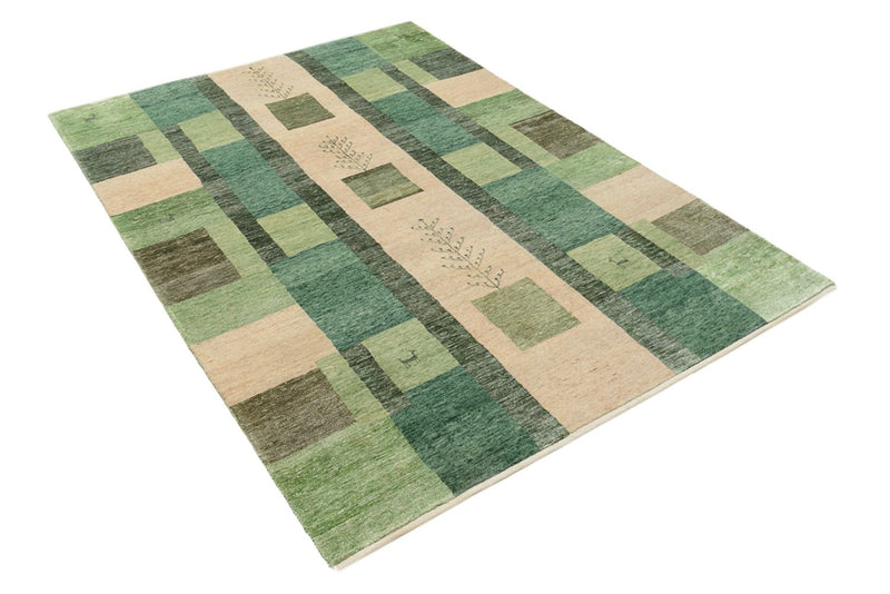 Gabbeh-tæppe - Loribaft Indus - 204 x 150 cm - grøn