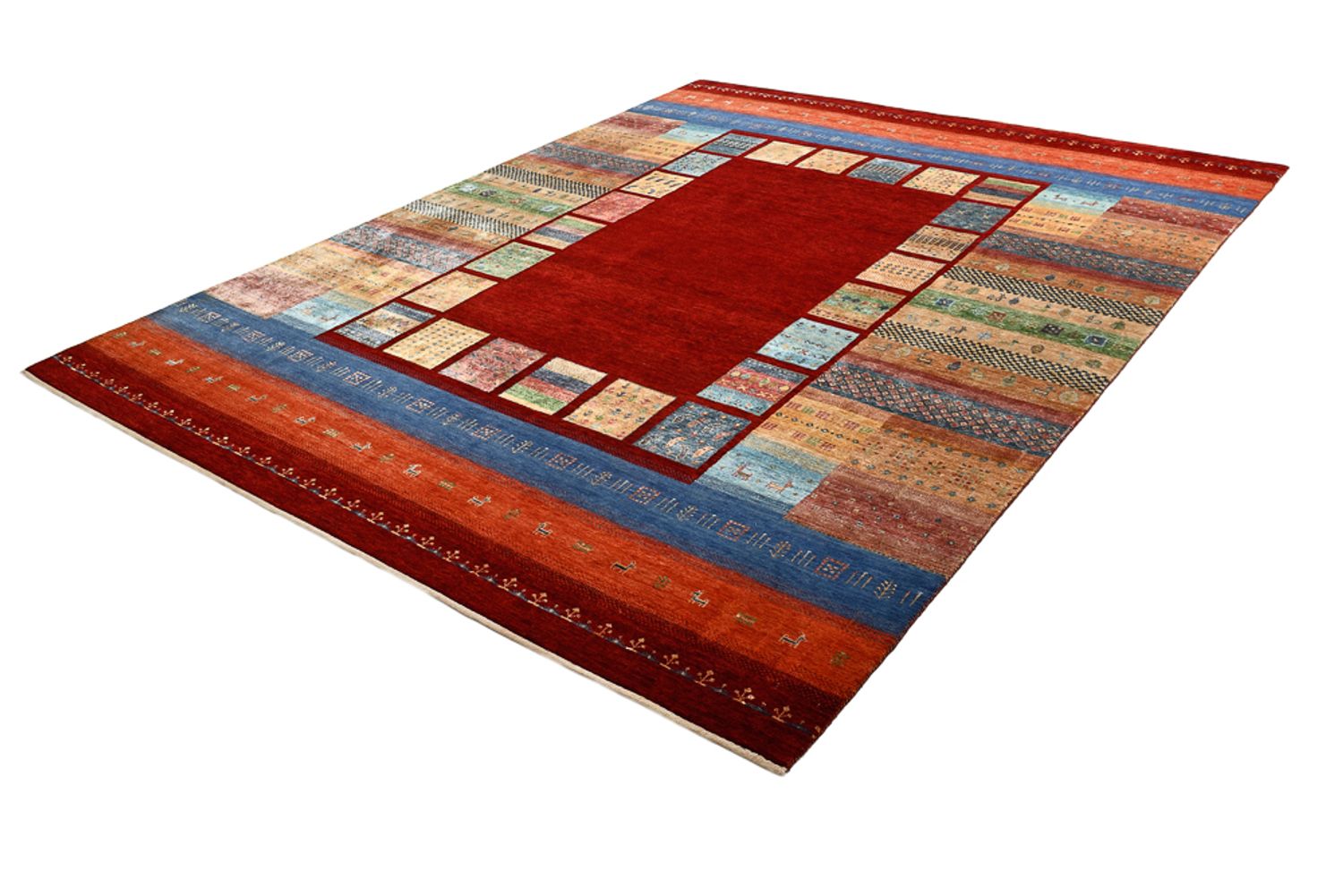 Gabbeh-tæppe - Loribaft Indus - 305 x 243 cm - rød