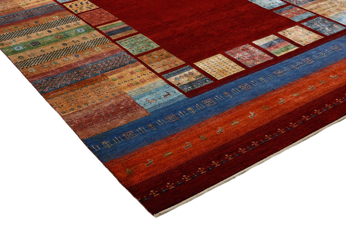 Gabbeh-tæppe - Loribaft Indus - 305 x 243 cm - rød