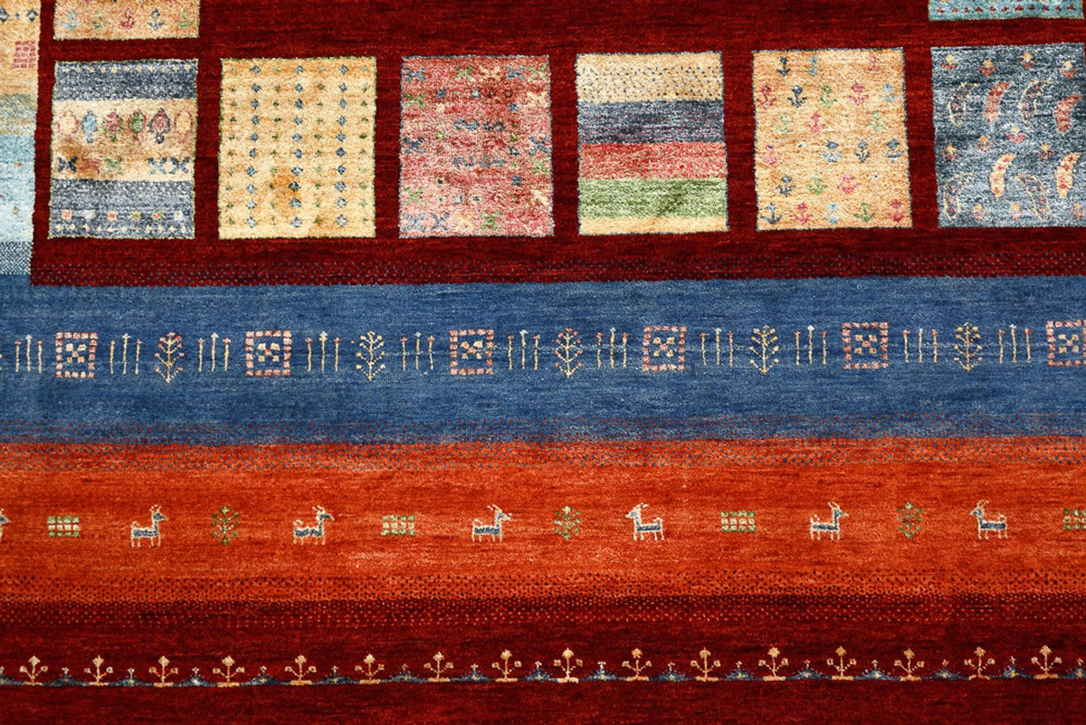 Gabbeh-tæppe - Loribaft Indus - 305 x 243 cm - rød