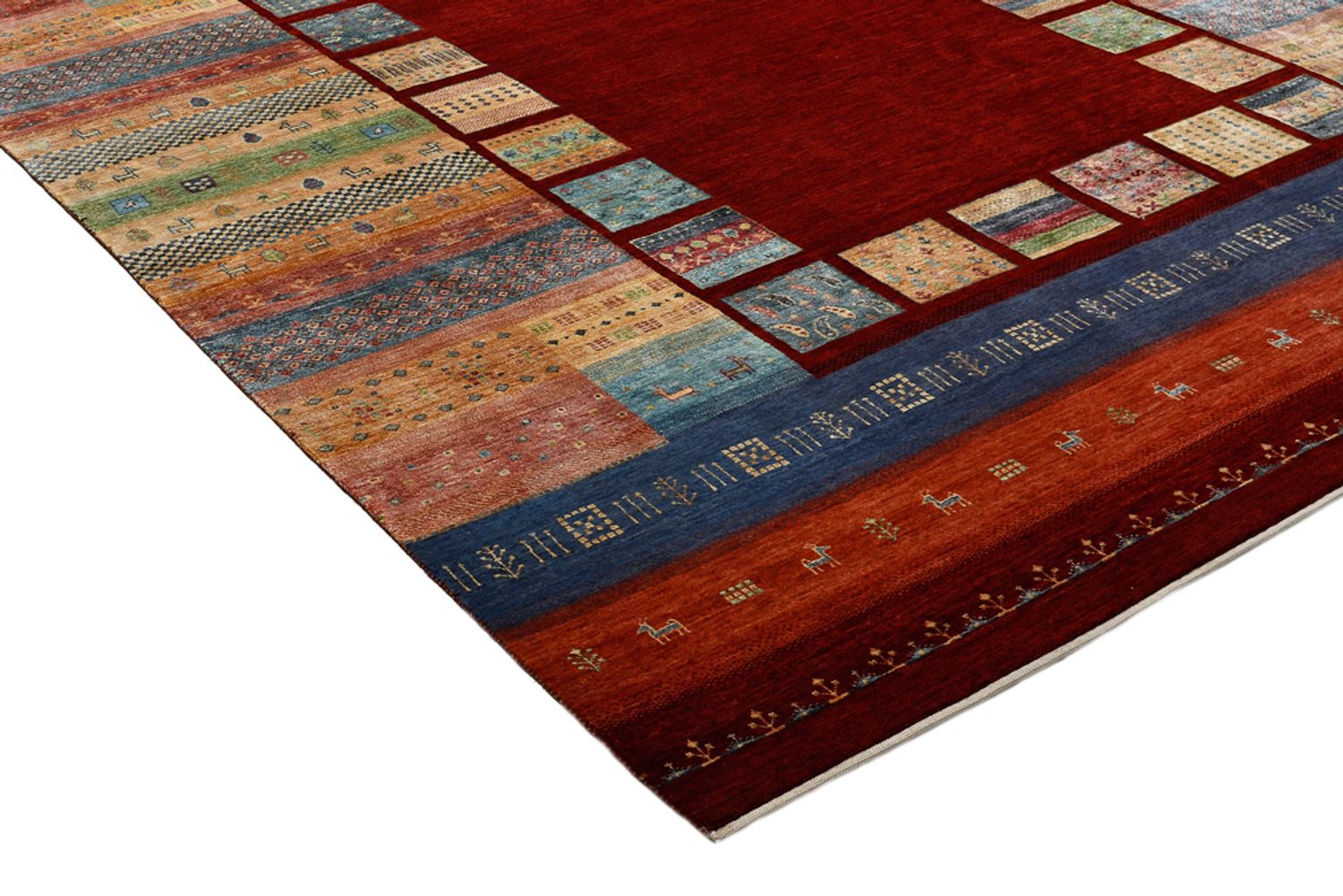Gabbeh-tæppe - Loribaft Indus - 336 x 254 cm - rød
